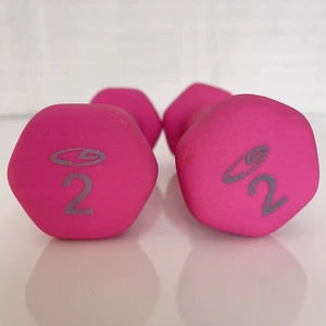 Champion C9 Neoprene 2 Pound Pink Hand Weights - Picture 1 of 4