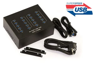 HUB Industrial / Estación De Carga USB 3.0 - 20 Puertos - Alim 20A - Imagen 1 de 3