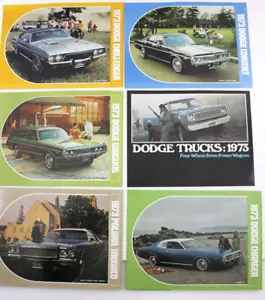 6 Oldtimer 1973 Dodge Händler Verkaufsprospekte. Verschiedene Modelle. Ein Challenger. - Bild 1 von 8