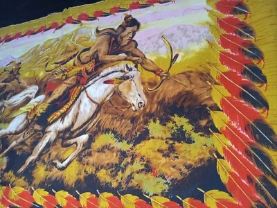 Tela de arte indígena Reltex de colección nativa americana oeste otoño naranja 42"22" Wesco Foto 1 de 4