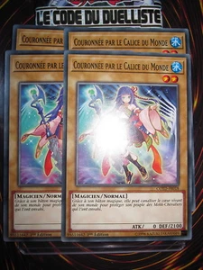 YU-GI-OH! COM COURONNEE PAR LE CALICE DU MONDE X4 (PLAYSET) COTD-FR018 NEUF ED 1 - Picture 1 of 1