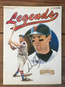 Will Clark SF Giants AUTOGRAPHED Legends Sports Baseball Magazine 1990 - Mint - Picture 1 of 1