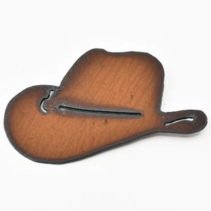 Rustic Ironwerks Cowboy Hat Country Western Rusted Metal Cutout Magnet - Imagen 1 de 2