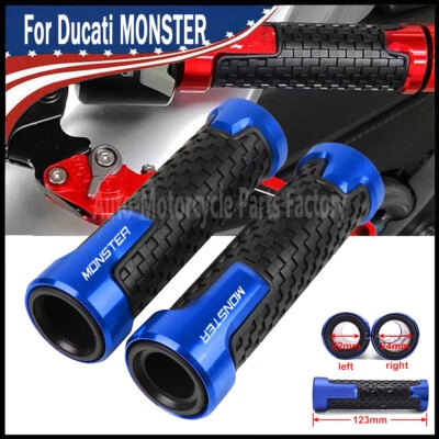 Gel Handlebar Grip Throttle Grip For Ducati MONSTER 695 696 1100 1200 All Years Foto 1 de 4
