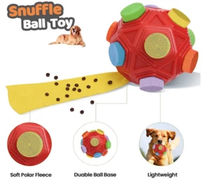 Großpackung: 10 x Schnuffelball (Hundespielzeug) für kleine, mittlere und große Hunde (rot) - Bild 1 von 6