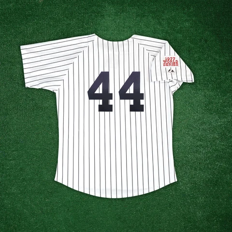 Reggie Jackson 1977 New York Yankees World Series Cooperstown Men's Home Jersey Cover
