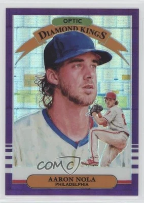 2019 Panini Donruss Optic Diamond Kings Purple Pandora Prizm /99 Aaron Nola #18 - Image 1 of 2