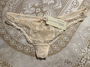 NEW Elle Macpherson Evaley Luxury Lingerie Lace Ivory Bikini Panties Underwear M - Picture 1 of 12