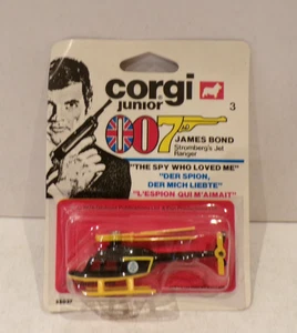 CORGI JUNIOR 53037 JAMES BOND STROMBERG'S JET RANGER MINT STILL SEALED 1976 - Picture 1 of 3