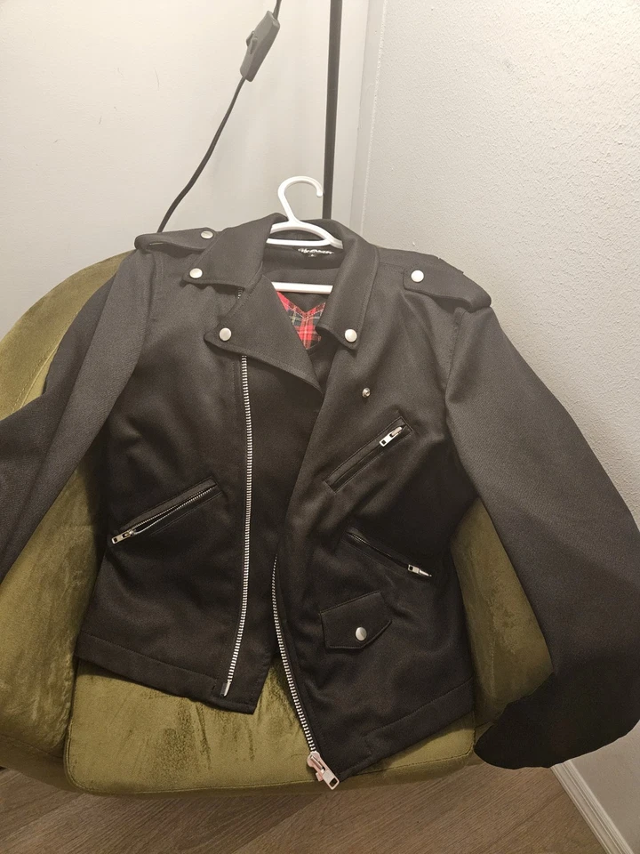 РЕДКАЯ винтажная черная куртка всадника Comme Des Garcons размер L - Изображение 1 из 4