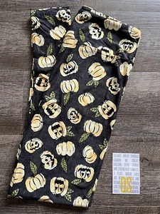New Release LuLaRoe OS One Size Leggings Beautiful Pumpkin Faces Print - Picture 1 of 2
