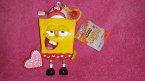 Spongebob Squarepants Valentine’s w/Be Mine Heart Hanger NO Candy Viacom 2004 - Picture 1 of 1