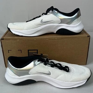 Nike Legend Essential 3 NN Gym Running Shoes White Black Womens 11 - Picture 1 of 8