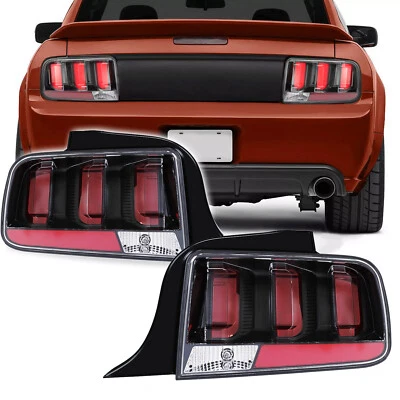 Luces traseras de señal de tubo LED para Ford Mustang 2005-2009 lámparas de freno lente transparente Foto 1 de 4