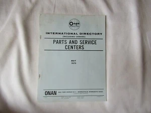 1975 Onan engine international parts and service centers catalog - Picture 1 of 5