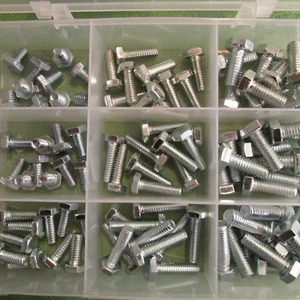Zollschrauben Sortiment UNC 1/4 + 5/16 NEU 90 Stück Sechskantschrauben  - Bild 1 von 4