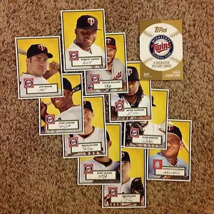 Set of 10 Twins 5x7 Gold #ed/49 made 2015 Topps Tribute 1952 Harmon Killebrew +9 - Picture 1 of 3