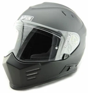 Simpson Ghost Bandit Venom Helm Straßenzulassung weiß schwarz Innenvisier UK M L - Bild 1 von 12