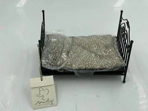 MAILEG METALLBETT MIT BETTWÄSCHE ANTHRAZIT MICRO - Bild 1 von 5