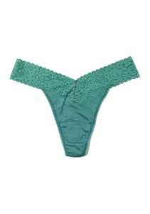 HANKY PANKY 631104 DREAM EASE ORIGINAL RISE THONG ~ SEASIDE GREEN ~ OS ~ NWT $23 - Picture 1 of 4