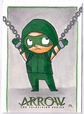 2017 Cryptozoic Arrow Season 4 Artist Sketch Card by Nina Edlund Auto 1/1
