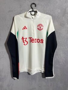 Manchester United Training Football Soccer Jacket Long Sleeve Adidas Men Size XS