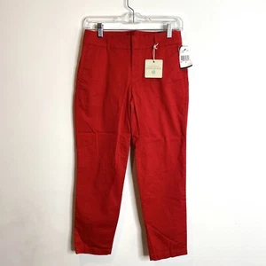Kut From The Kloth Taylor Siena Cropped Trouser Hose Damen Gr. 2 Scarlet Red - Bild 1 von 7