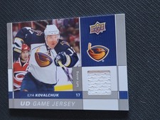 2009-10 UPPER DECK ILYA KOVALCHUK GJ-IK UD GAME USED JERSEY WHITE