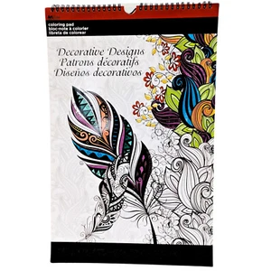 Almohadilla para colorear diseños decorativos ArtZone 12 páginas 16,5"x11" adultos niños hágalo usted mismo - Imagen 1 de 10