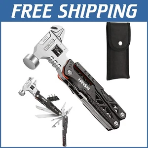 Professional Grade 18-in-1 Multitool Hammer with Replaceable Wire Cutters, Black - Picture 1 of 9