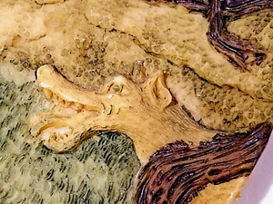 Polular Imports THREE LITTLE PIGS PLATE 5" 3D round ceramic USA - Picture 1 of 7