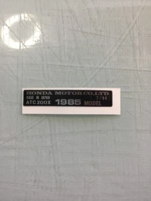 1985 ATC200X Chrome Frame Sticker ATC 200X dated 07/84 - Image 1 of 2