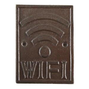 Retro Cast Iron WIFI Sign Perfect for Home Decor Size 4in W x 5.5in H Pack of 4