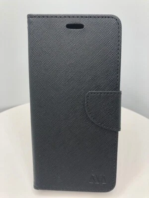 For LG G8 ThinQ G820TM Leather Black Wallet Case Cover - Image 1 of 3
