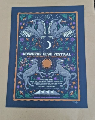 ¡NUEVO! Póster del festival Nowhere Else 2024 ¡FIRMADO! por Over the Rhine ¡GUAU! Foto 1 de 4