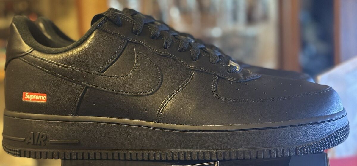 Nike Air Force 1 Low x Supreme Box Logo - Black for Sale Nike Air Force 1 Low x Supreme Box Logo - Black for Sale