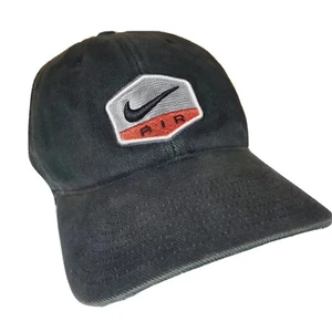 Vintage 90s Nike Air Max Spell Out Sheild Logo Strapback CAP HAT Distressed Used - Picture 1 of 11