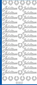 Aufkleber Sticker Stickerbogen Schriftzug Jubiläum silber (Ro2A - Bild 1 von 2