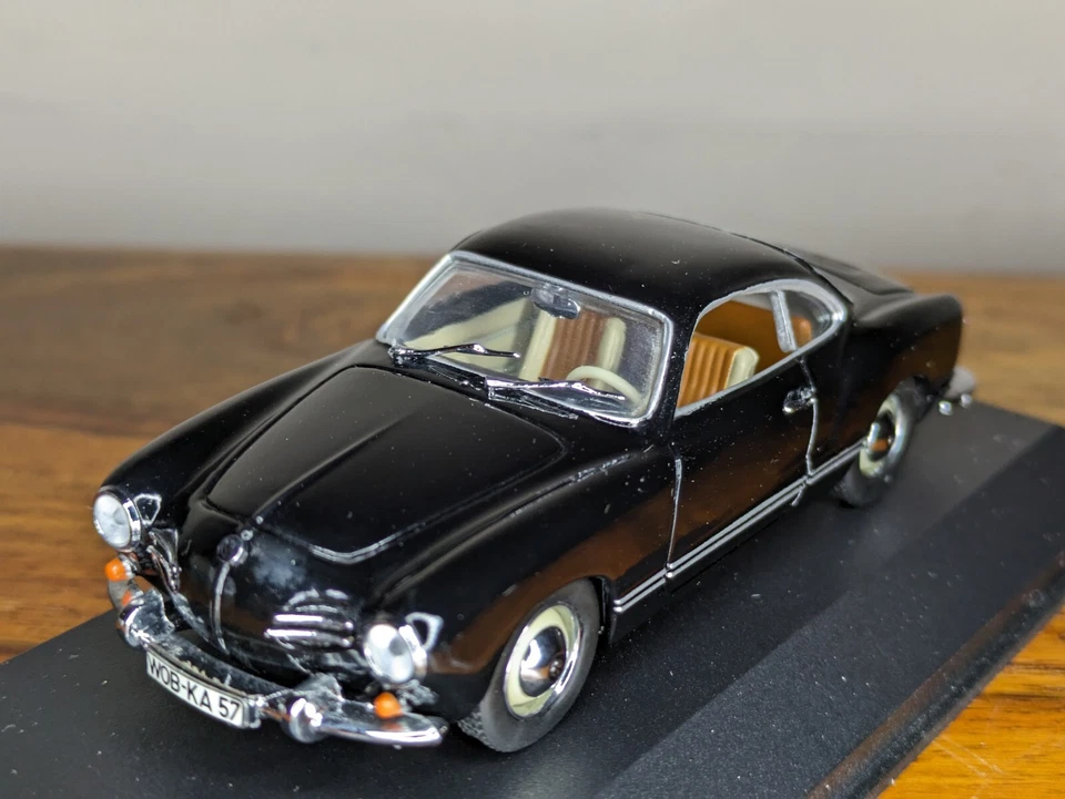 Minichamps VW Karmann Ghia cupé 1962 5000 1/43 modelo diecast negro Foto 1 de 4