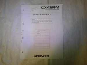 Pioneer CX-121SM Kassettenmechanismus Einheit Werk Service Handbuch CRT-219-0 - Bild 1 von 3