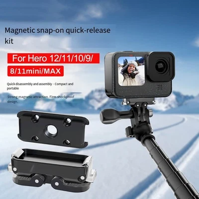 Hero 8 to 13 Compatible Magnetic Quick Release Camera Kit Shockproof Feature - Image 1 of 3