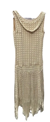 1920’s Day Dress / Flapper - Nude , UK 6/8 - Image 1 of 4