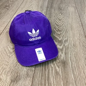 ADIDAS ADICOLOR ORIGINALS RELAXED HAT Cap Purple Cotton Womens Strapback - Picture 1 of 5