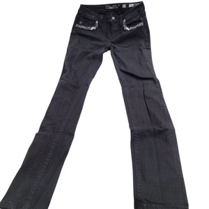 Miss Me Jeans Womens Size 16 Signature Skinny Hot Style Black Pants - Picture 1 of 6