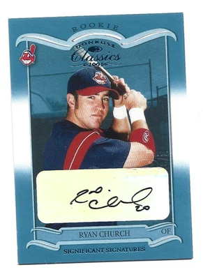 Tarjeta de novato Ryan Church Donruss Classics 2003 autógrafo SP 453/500 Foto 1 de 2