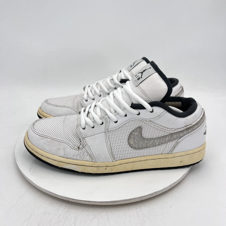 Nike Air Jordan 1 Phat Retro Bajo Hombres Talla 11 338145-110 Blanco Antracita Zapatos Foto 1 de 4