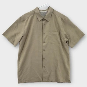 Quiksilver Waterman Shirt Mens Medium Comfort Fit Button Up Tan Outdoor Surf - Picture 1 of 8