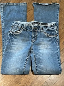 Vanilla Star Jeans Flare Fit Women's Size 4 31x33 Long Leg Thick Stitching - Picture 1 of 2
