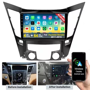 For Hyundai Sonata 2011-2015 Car Stereo Radio 4+64G Android 13 Carplay GPS Navi - Picture 1 of 21