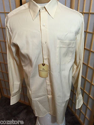 Tommy Bahama Yellow Cotton Buttoned Long Sleeve Dress Shirt Mens Size 16 34 35 - Image 1 of 4